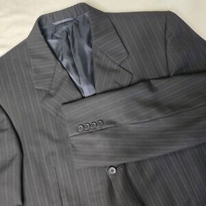 Hickey Freeman Loro Piana Navy Blue Diplomat 100% Wool Tasmanian 120s Blazer 42R